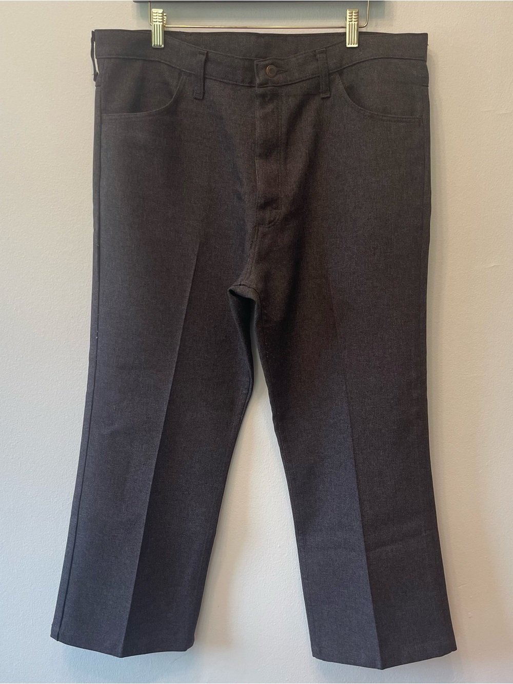 70s Wrangler Talon Creased Slacks in Brown 38x25
